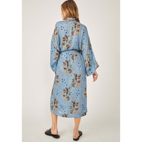 🎉LAST CHANCE🎉 NWT Free People Gigi Robe / Denim Combo - Picture 4 of 6